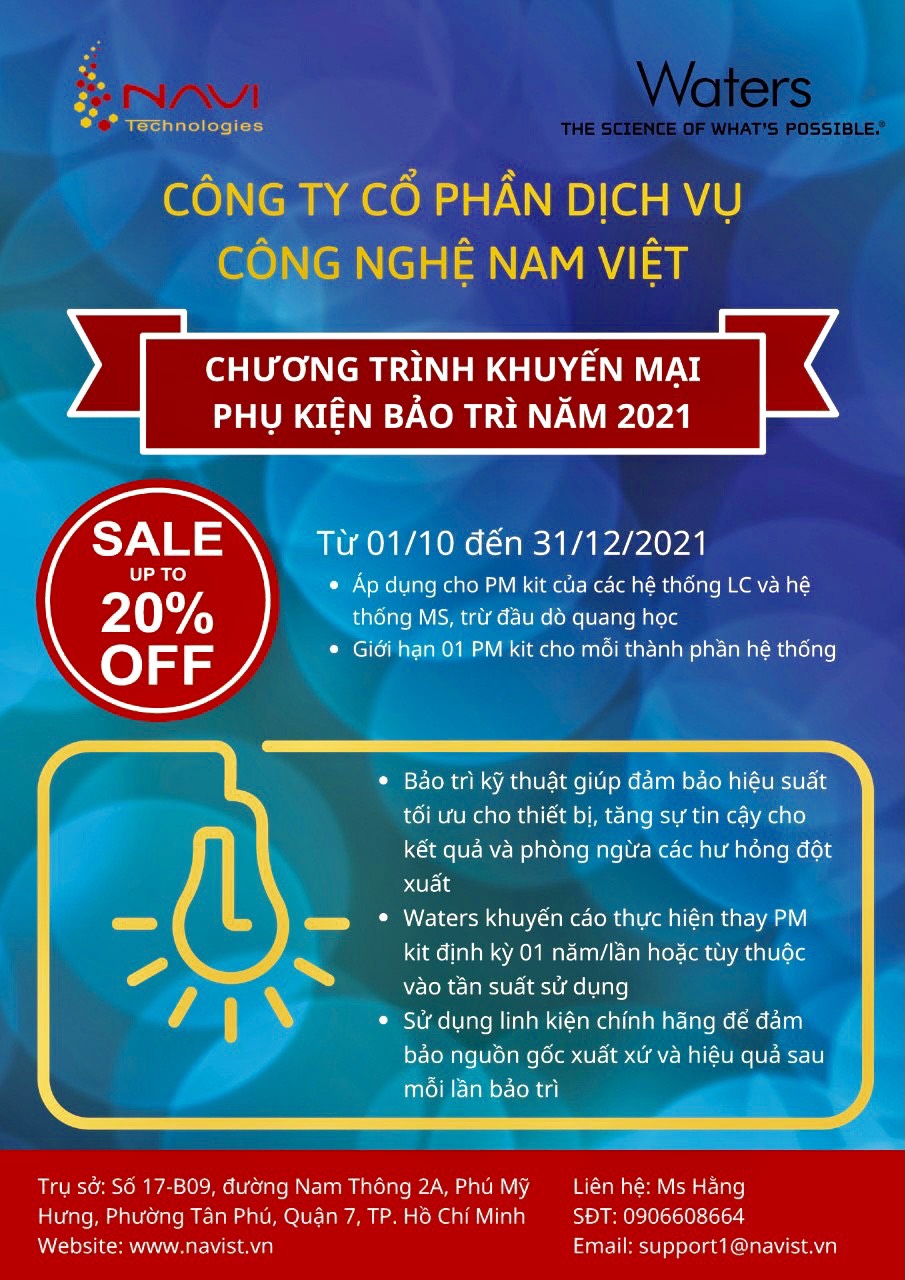 Chương Trình Khuyến Mại Phụ Kiện Bảo Trì 2021 - Công Nghệ Nam Việt